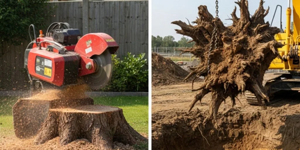 Stump Grinding vs Stump Removal: What’s the Difference?