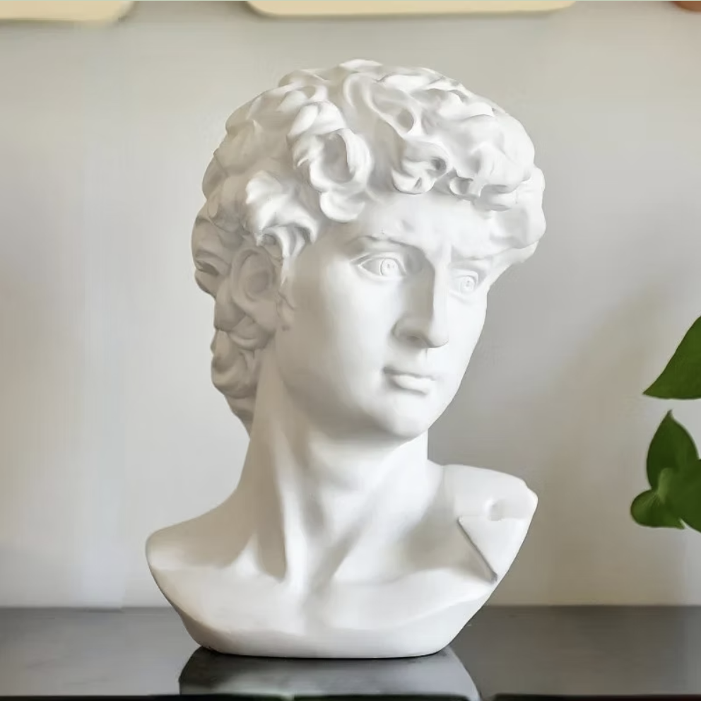 Sketch-Style Resin Figurine David's head Decor