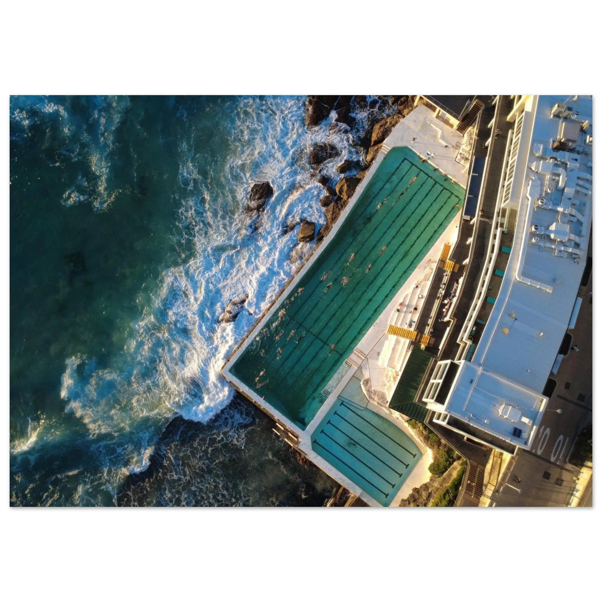 Bondi Beach Aerial Print | Coastline Drone Photography | Sydney Wall Art
