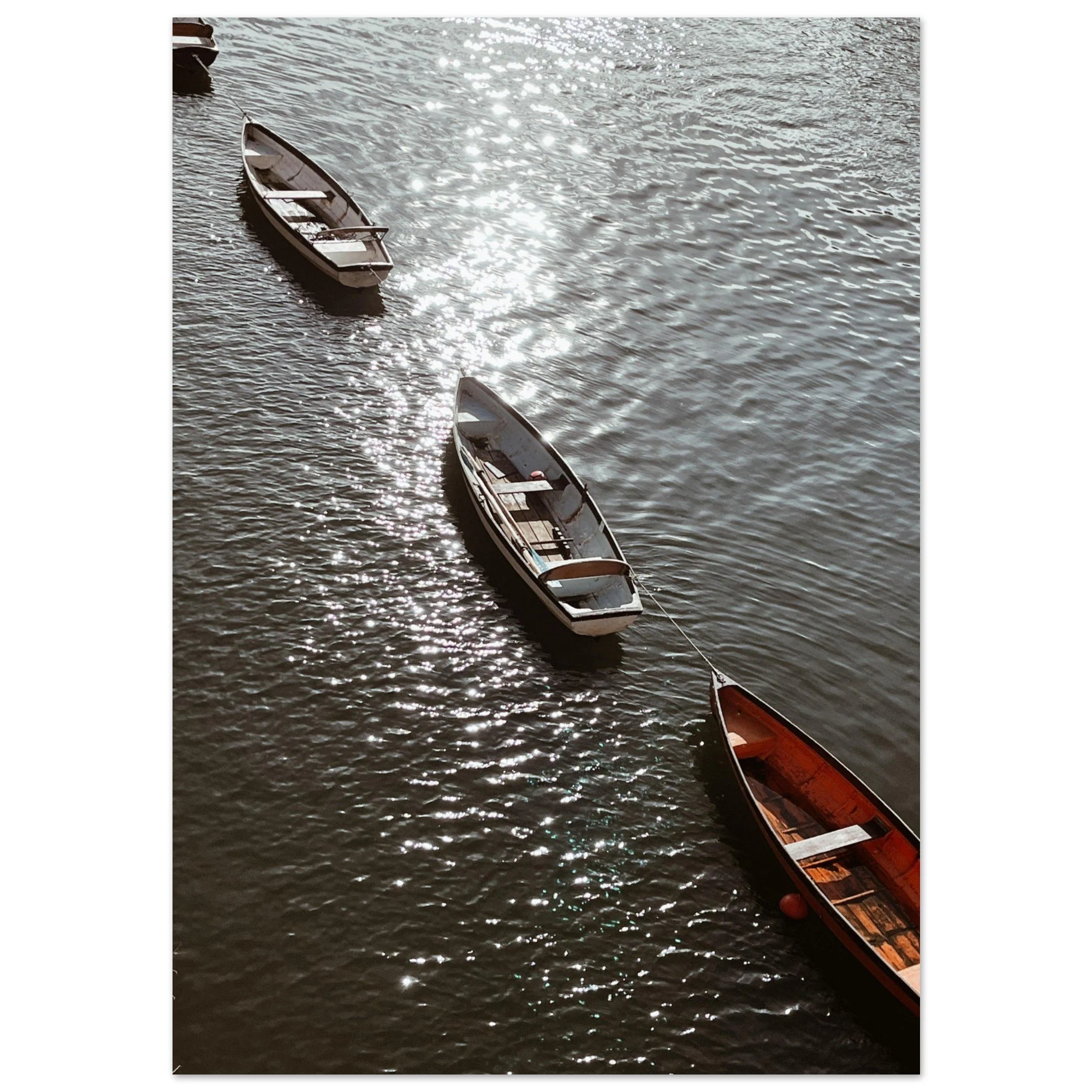 Richmond River Boats Poster | Thames River Scene Print