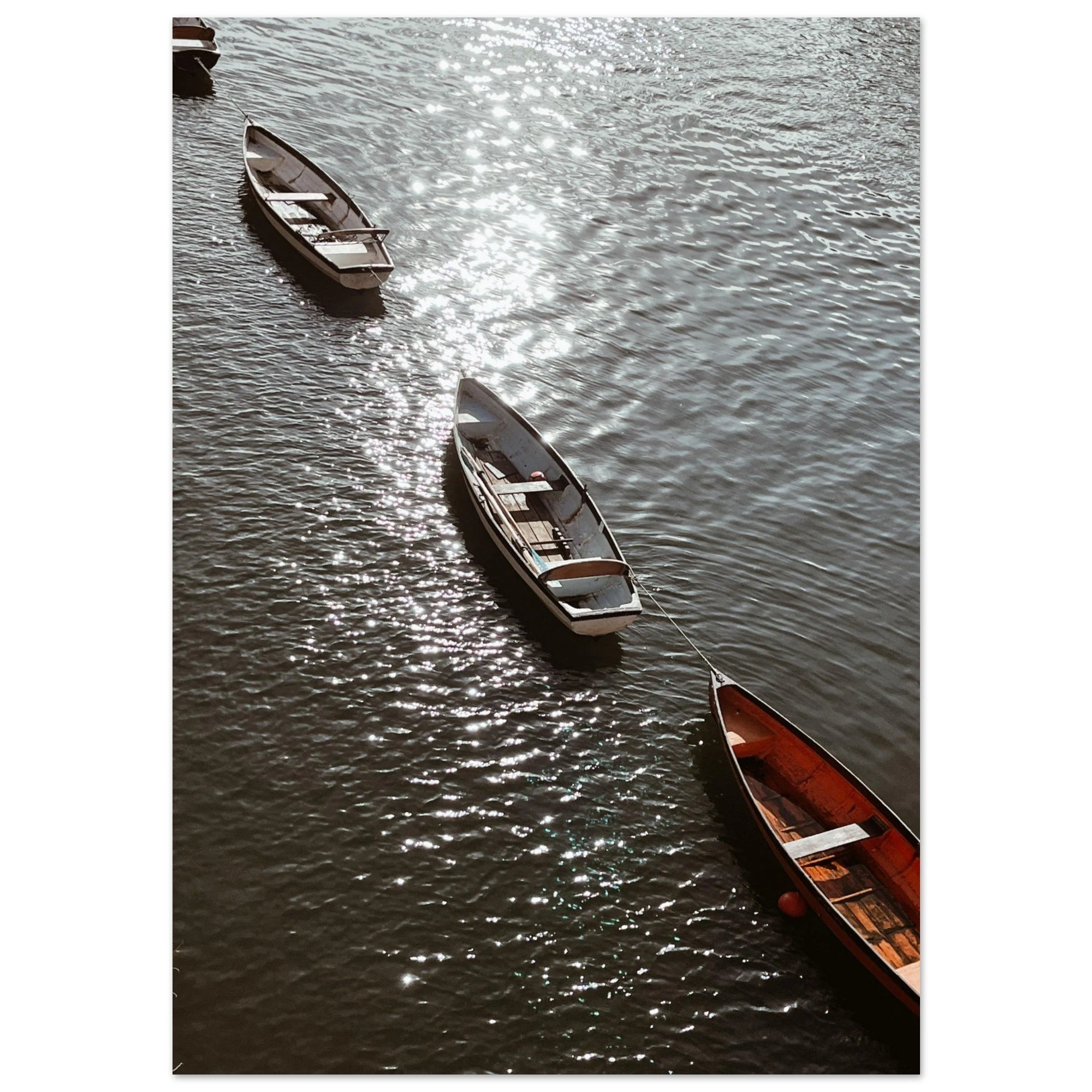 Richmond River Boats Poster | Thames River Scene Print