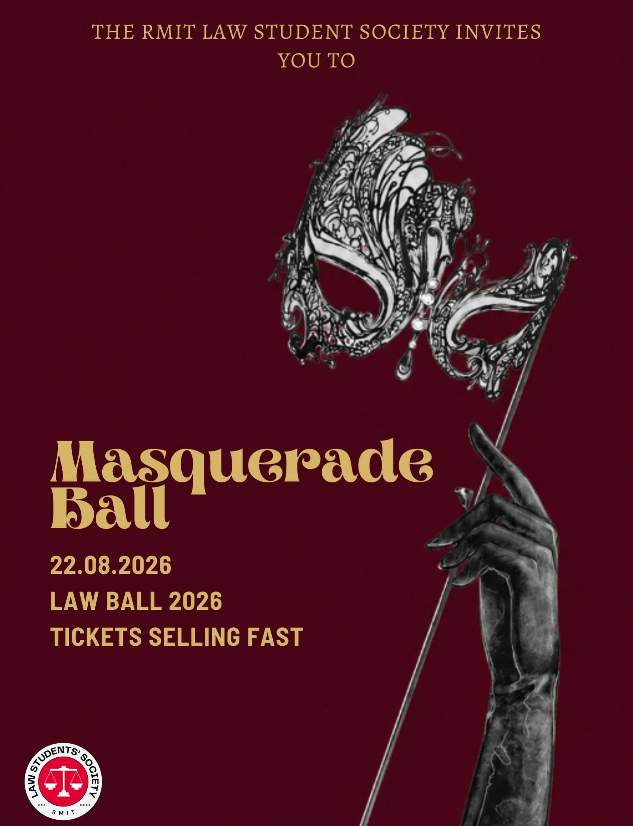 While everyone&rsquo;s busy studying&hellip; here&rsquo;s something to look forward to 👀✨
RMIT Law Ball Masquerade tickets are selling FAST and you do not want to miss the biggest night of the year 🖤🎭
Get your tickets now before they&rsquo;re gone