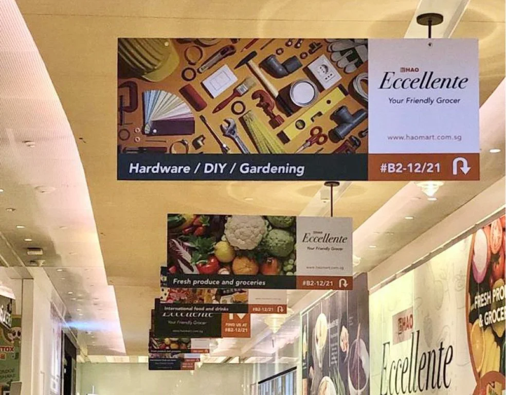 Eccellente by HAO mart — Overhead Wayfinding (Capitol Xchange)