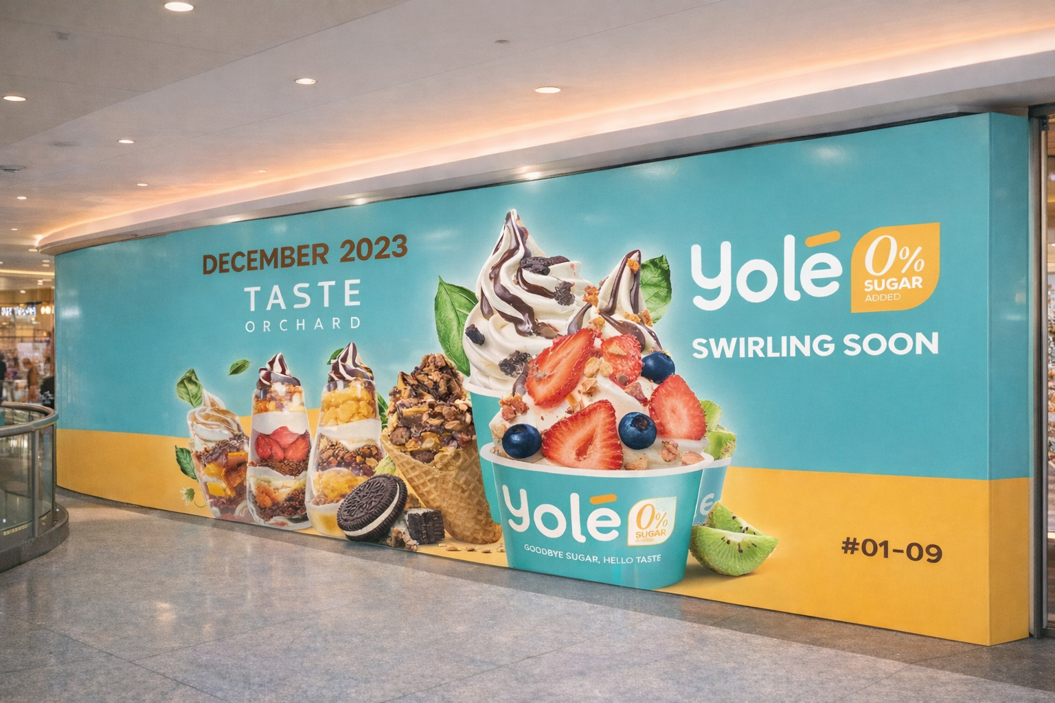 Yolé Hoarding Design – Taste Orchard (December 2023)