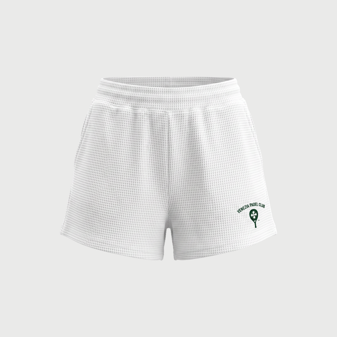 Pantaloncini bianchi a nido d'ape donna - Fronte.png