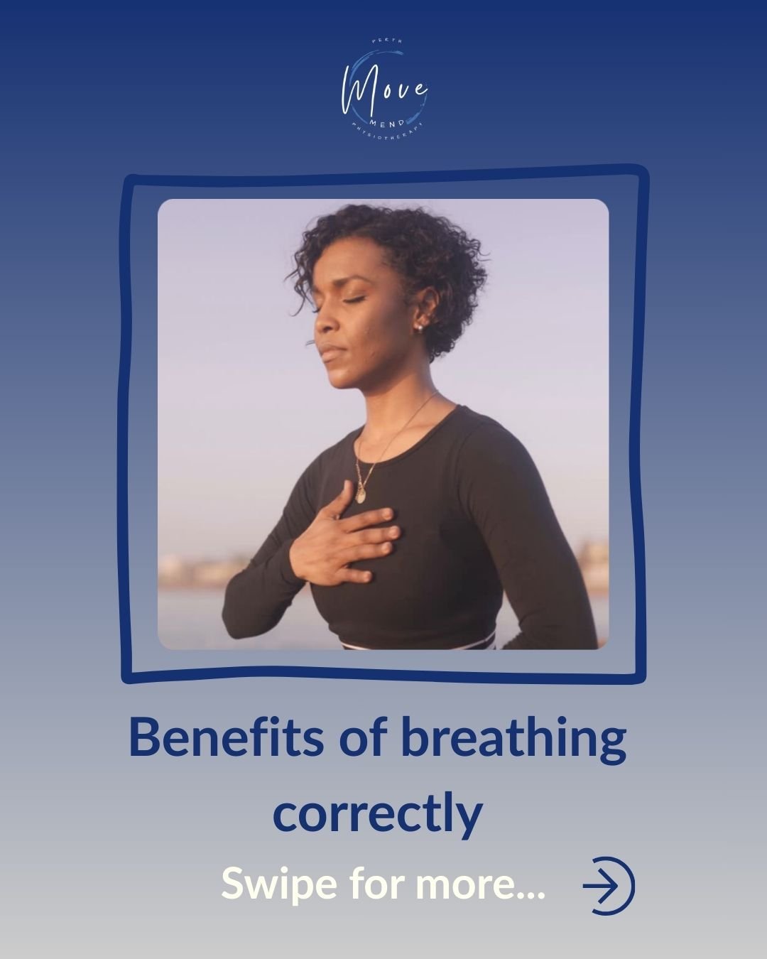 Breathing is movement, and it matters more than you think. 🫁
Diaphragmatic breathing (also known as belly breathing) can help you relax, move more efficiently, manage pain, support digestion, and improve your overall physical performance. 🏃🏻
Small
