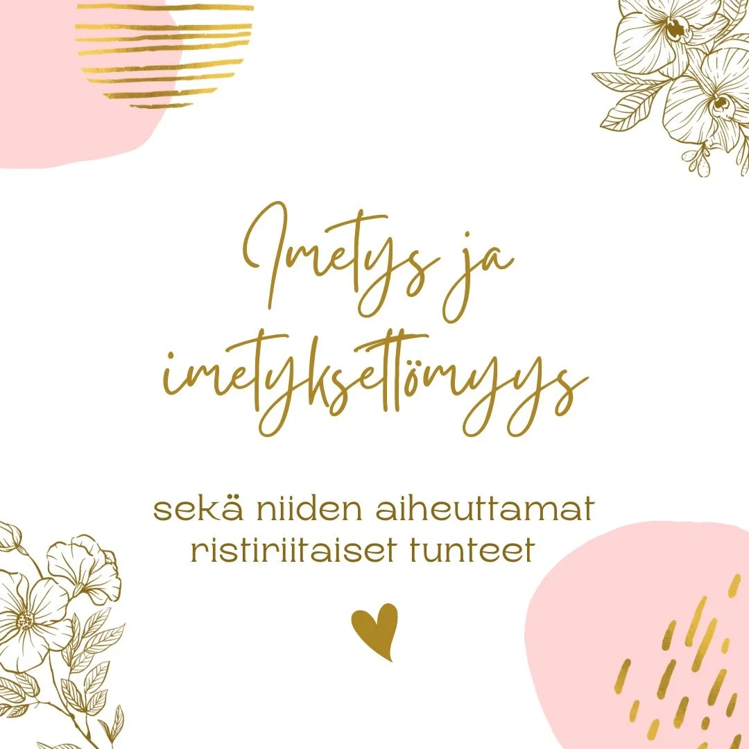 Imetykseen liittyv&auml;t ristiriitaiset tunteet ovat nousseet viime aikoina useammissa keskusteluissa esiin.
Ja niist&auml; puhuminen on tuntunu tosi t&auml;rke&auml;lt&auml;.

Oma imetyspolkuni esikoisen kanssa ei mennyt alkuunkaan niin kuin olin a