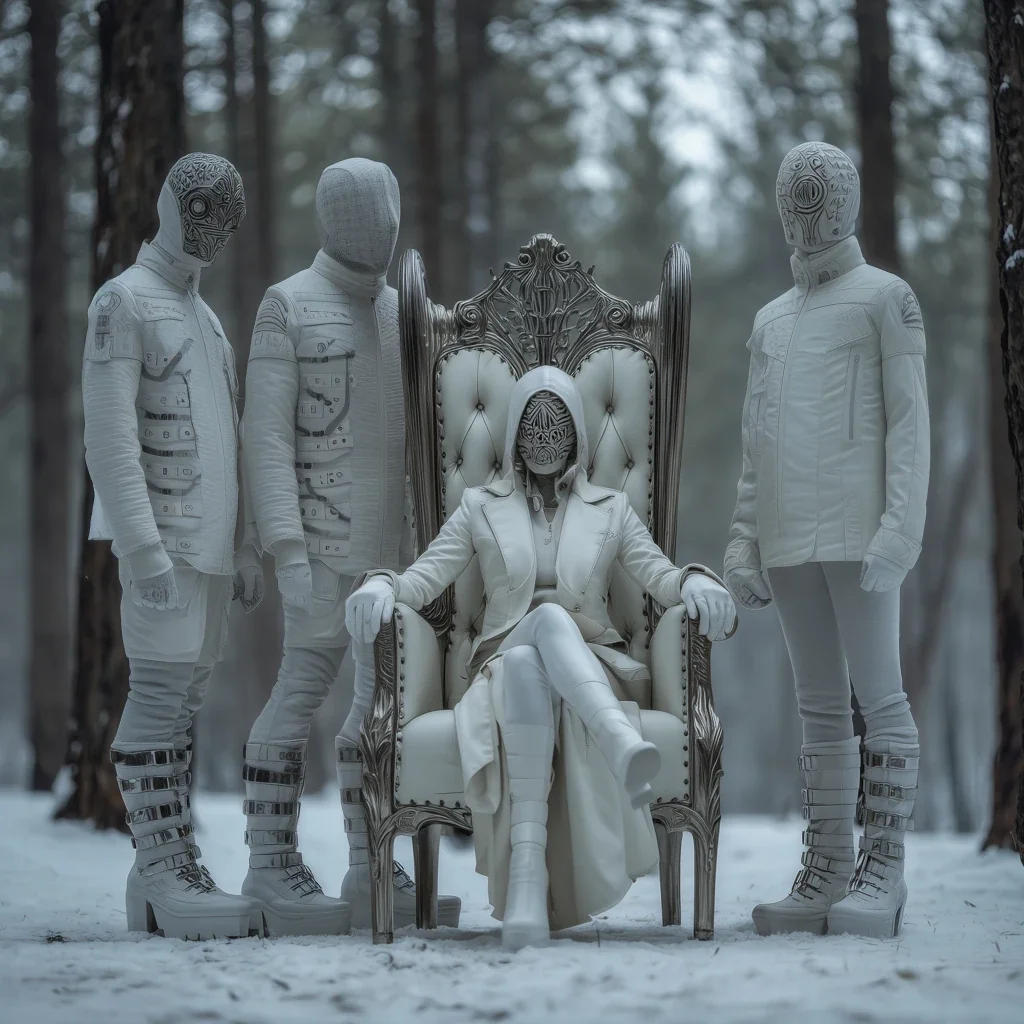 Raging Eden progressive metal musical entity in a snowy forest