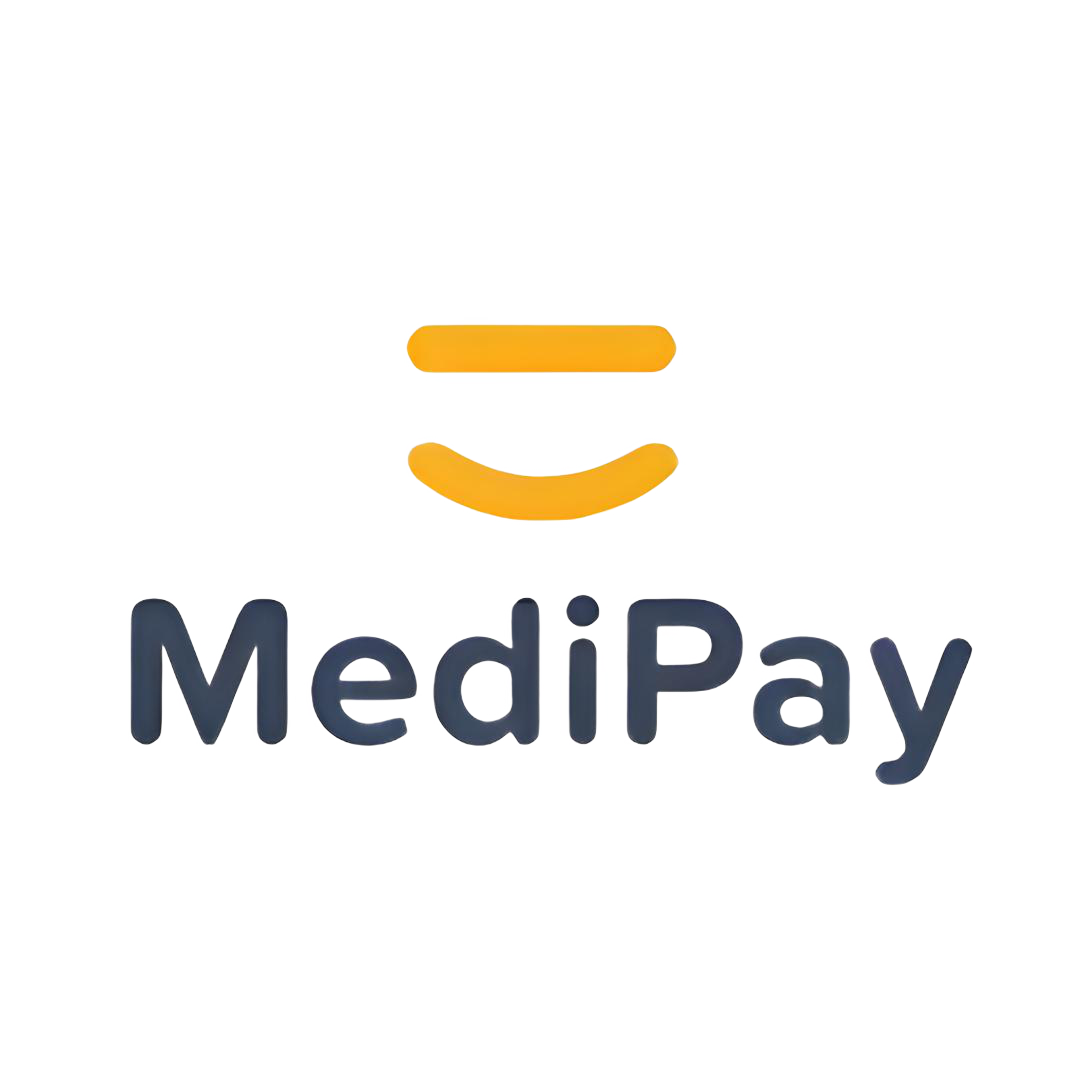 MediPay logo with a stylized orange and yellow 'M' symbol and the text 'MediPay' in dark font.