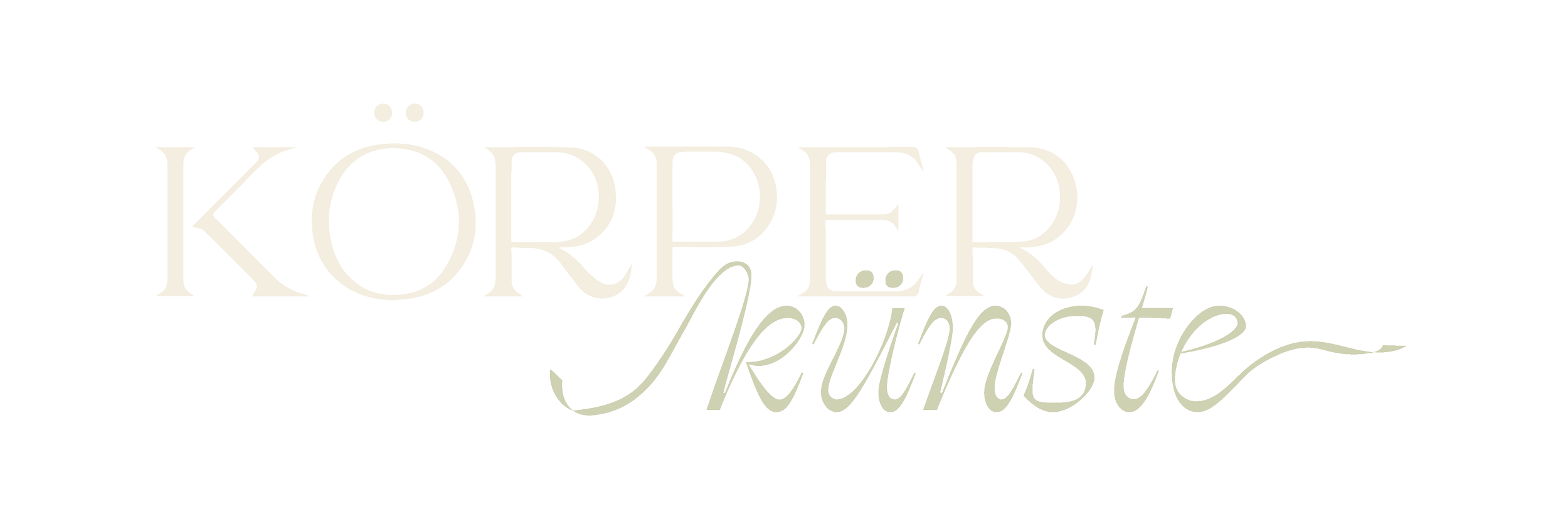 Logo mit dem Text 'Körer für Künstler' in geschwungener Schrift auf transparentem Hintergrund.