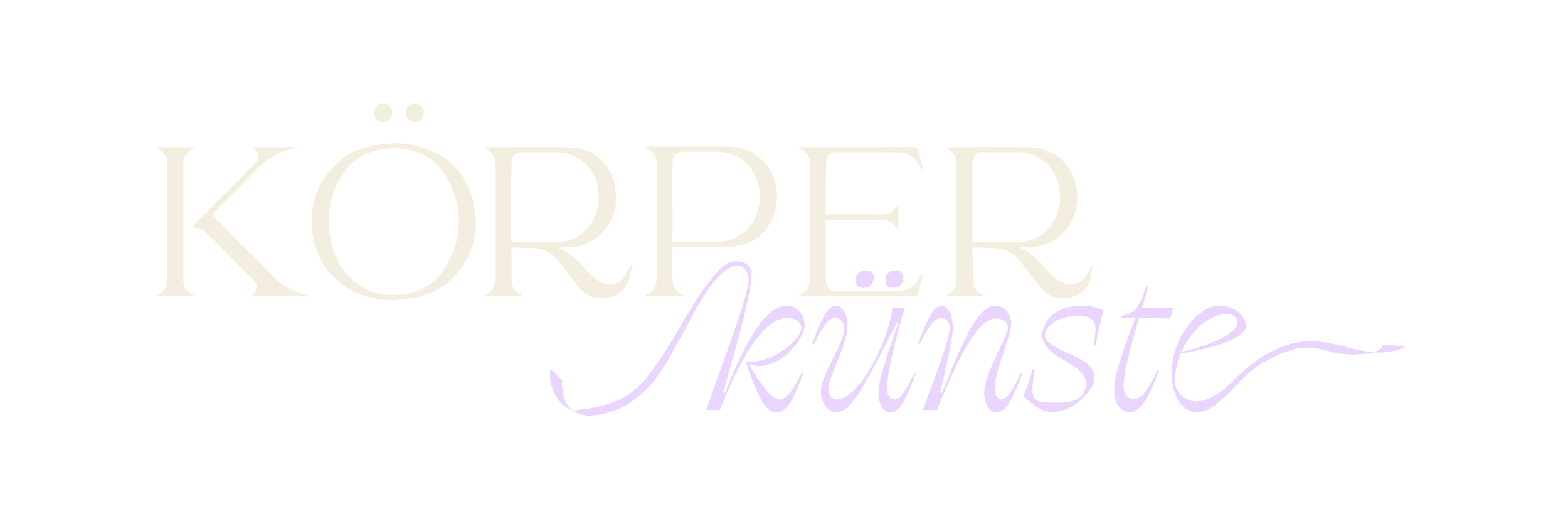 Körper & Kunst logo in elegant font with black background