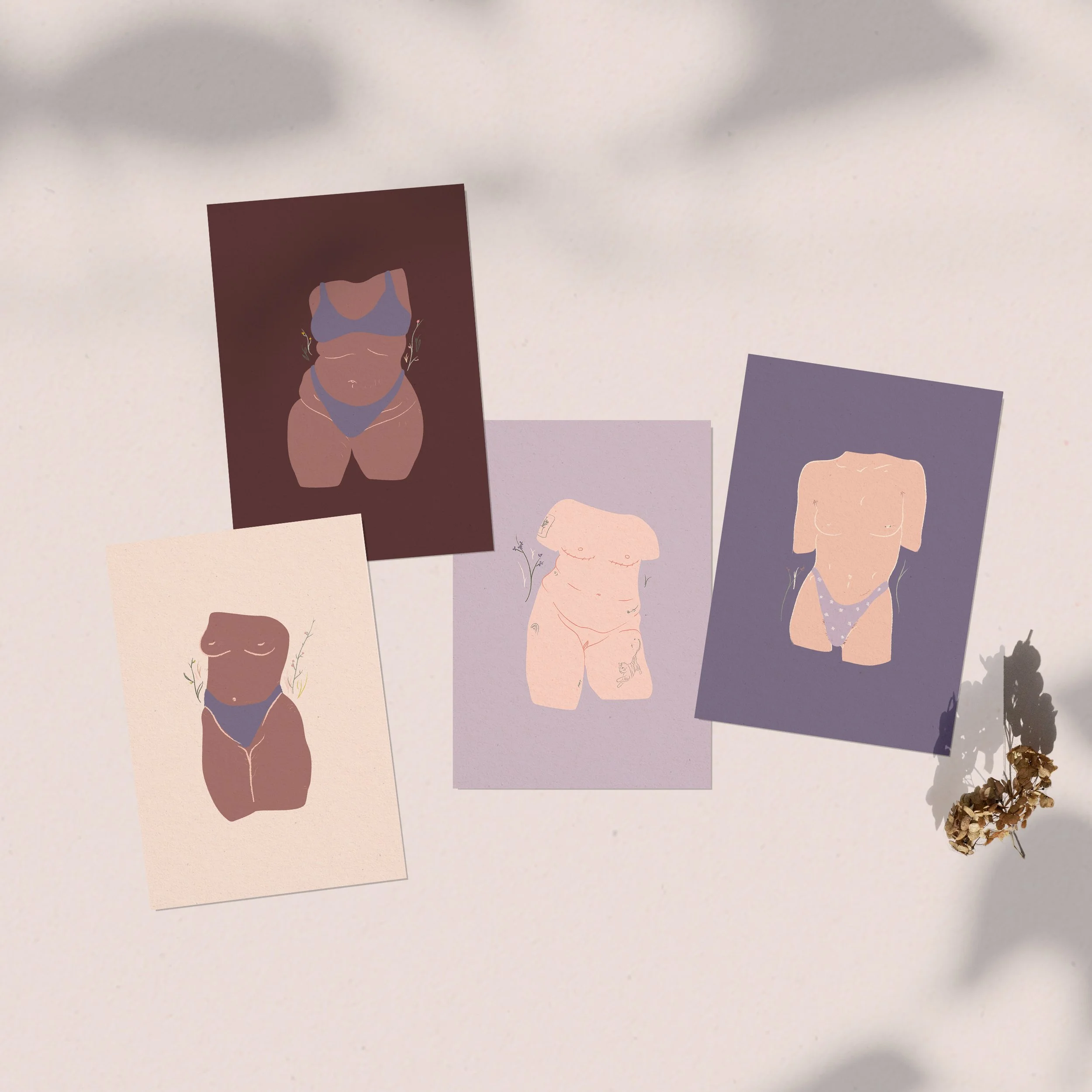 bodies postcard set