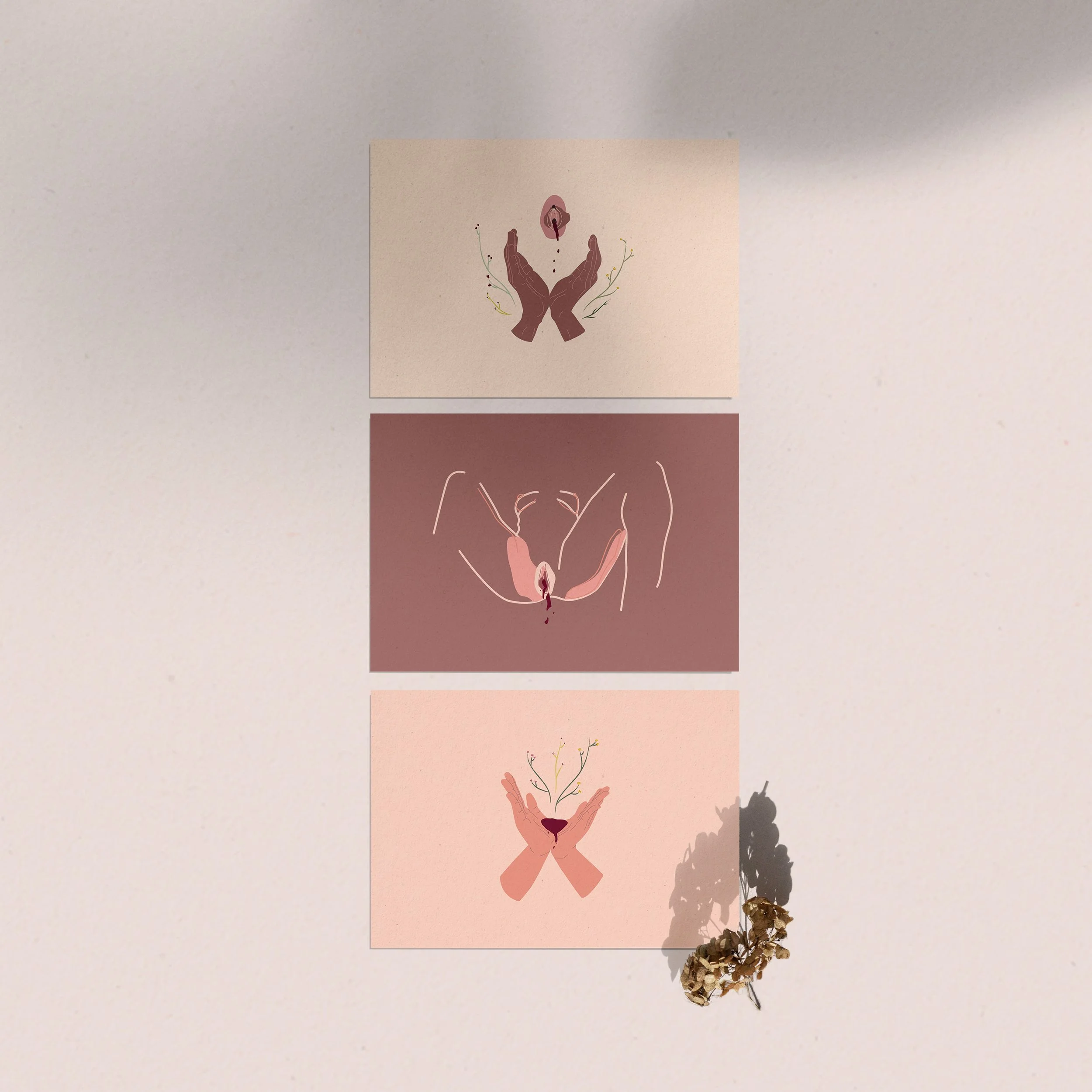 no period shame - postcard set