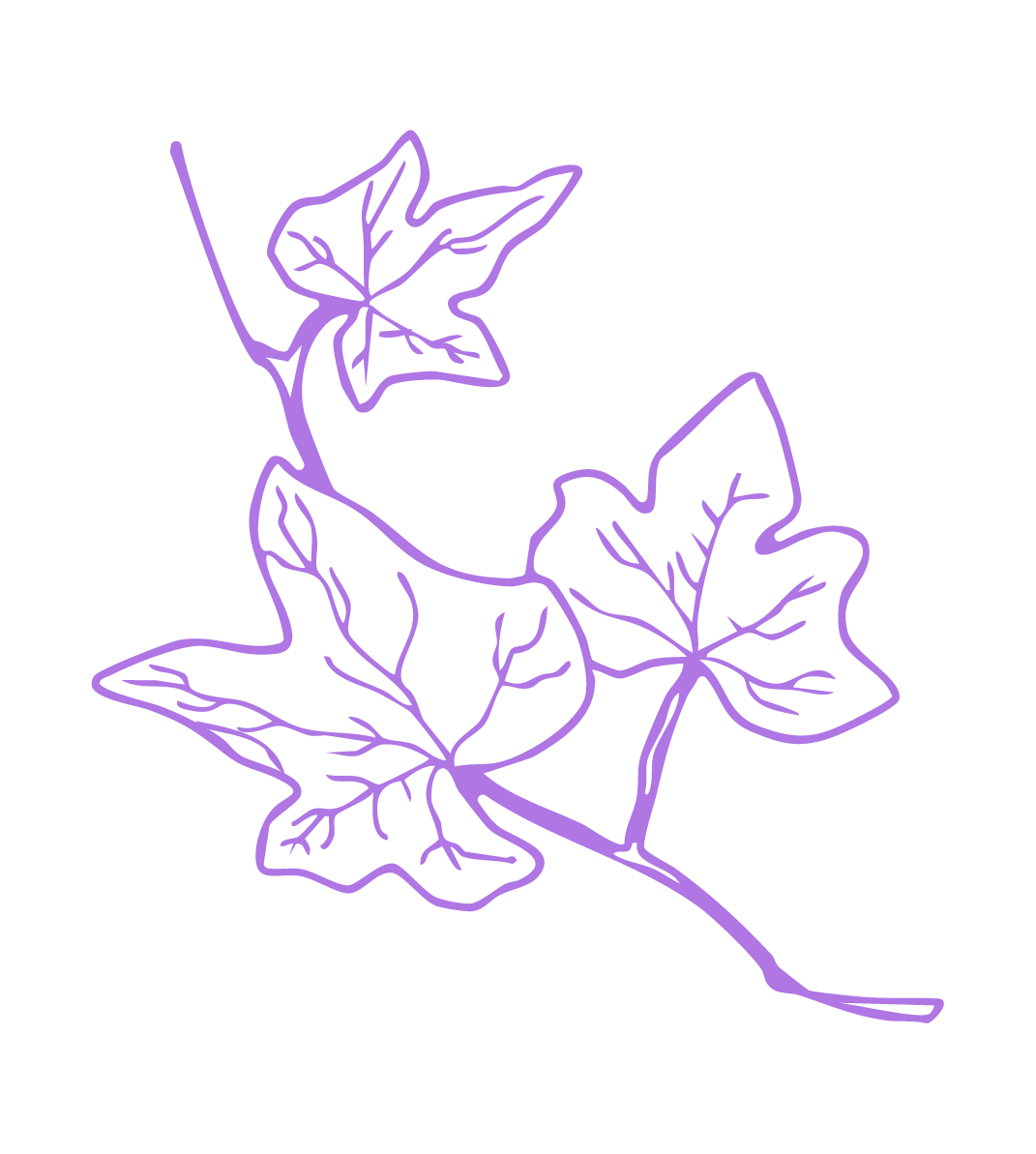 Neonartige Illustration von grünen Weinblättern auf schwarzem Hintergrund.