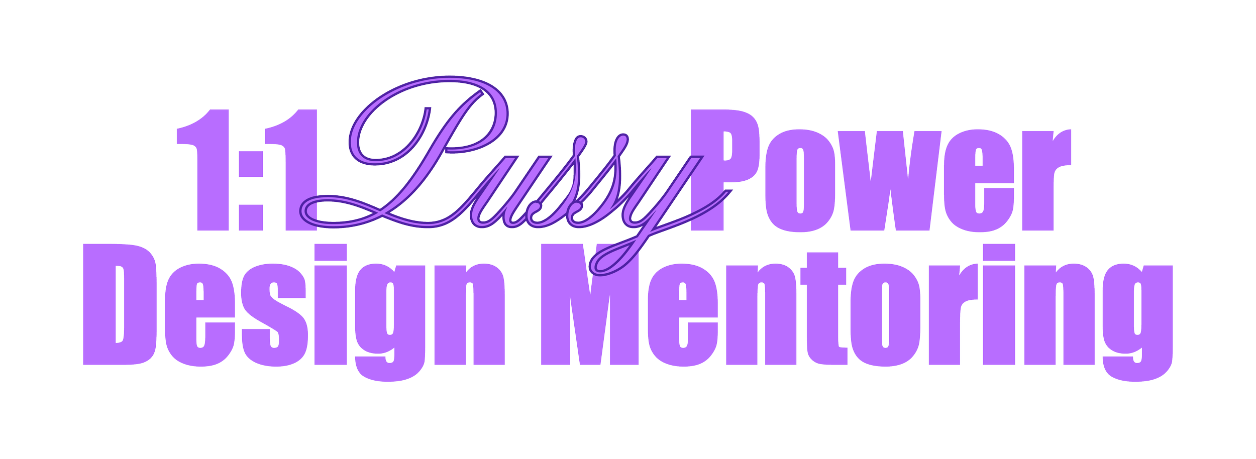 Text in lila Farben: 1. Lusty Power, Design Mentoring, written auf schwarzem Hintergrund.