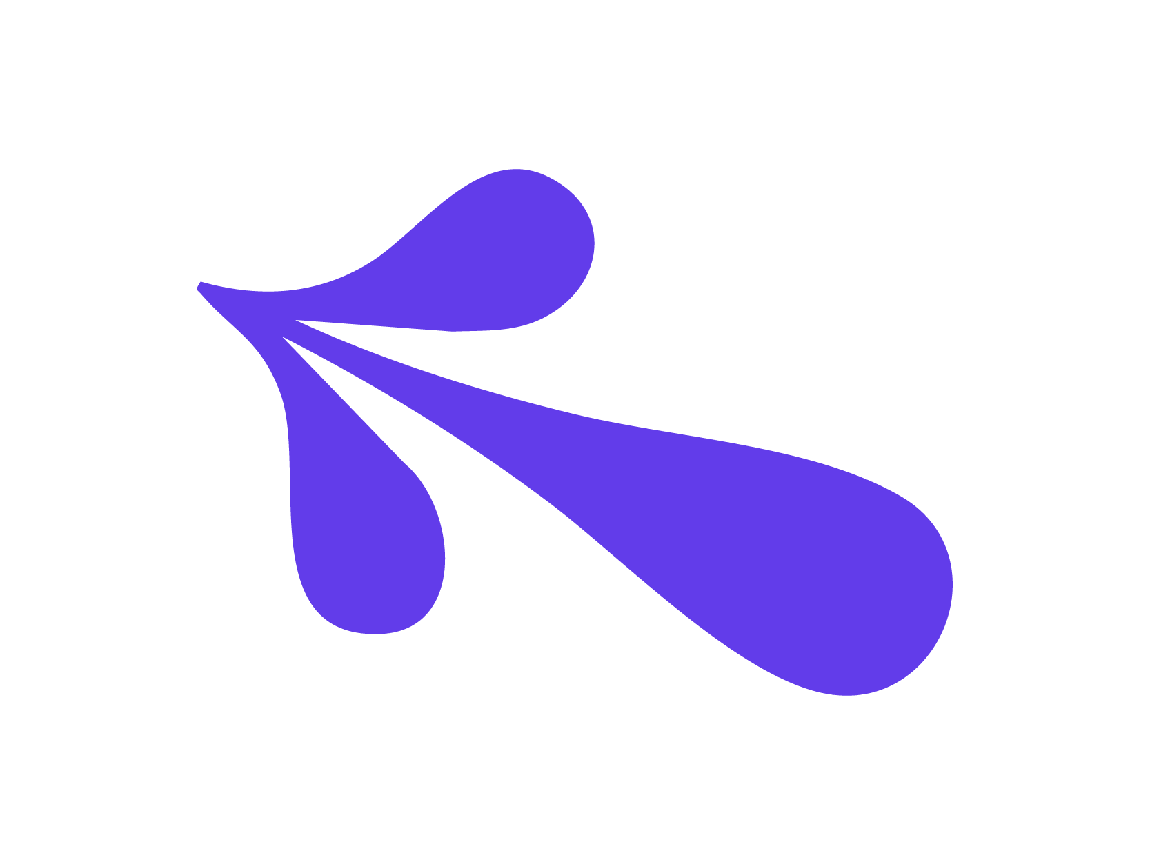 Eine grafische Illustration mit blauen, abstrakten Formen