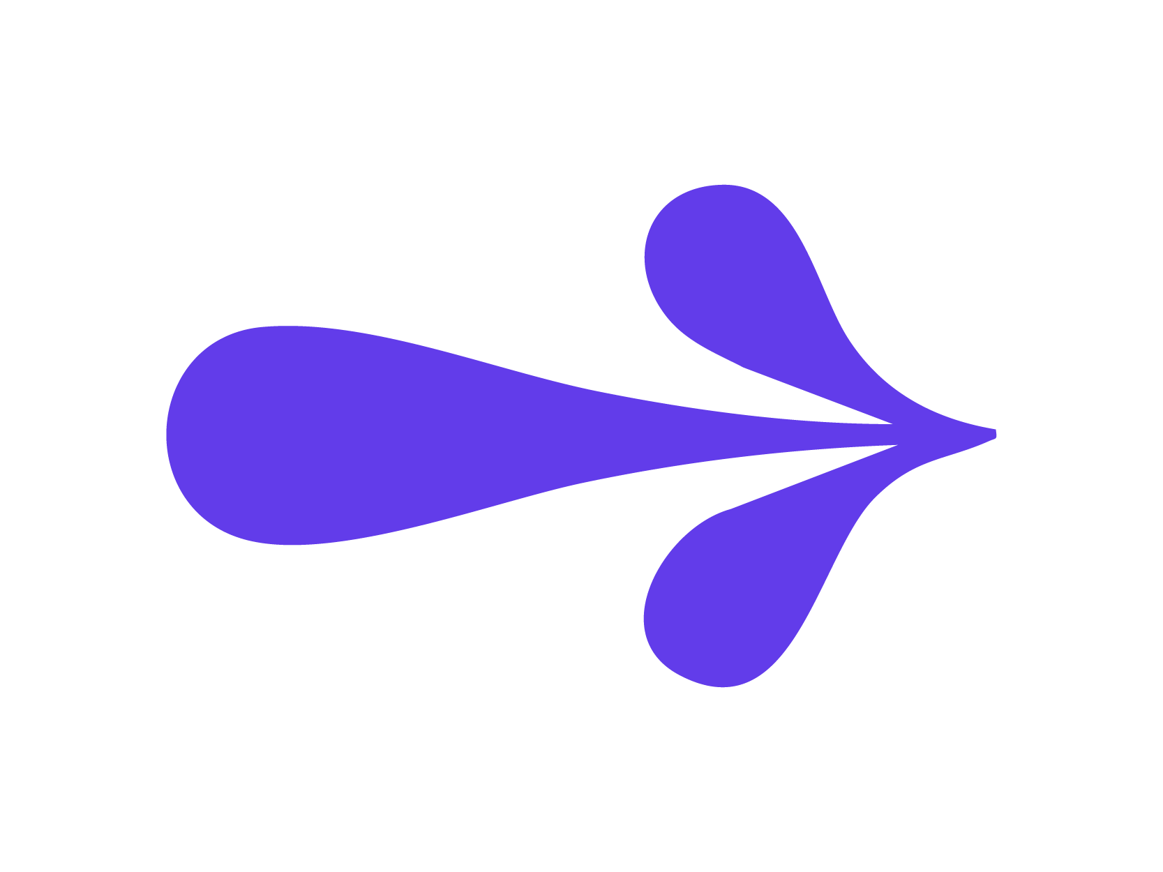 Abstrakte Grafik mit blauen, tropfenförmigen Formen auf schwarzem Hintergrund.