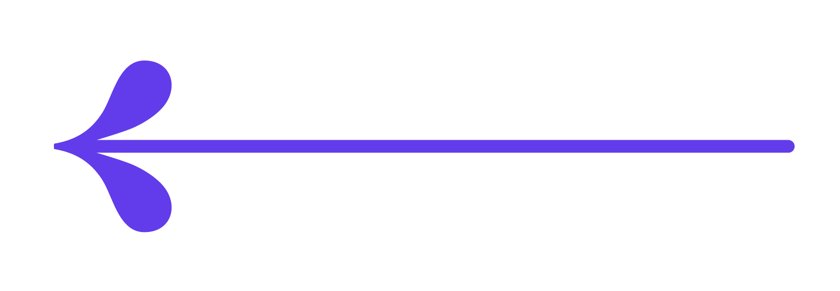 Grafik mit einem blauen Pfeil, der von links nach rechts zeigt, und einer schwarzen Linie, die den Pfeil begleitet