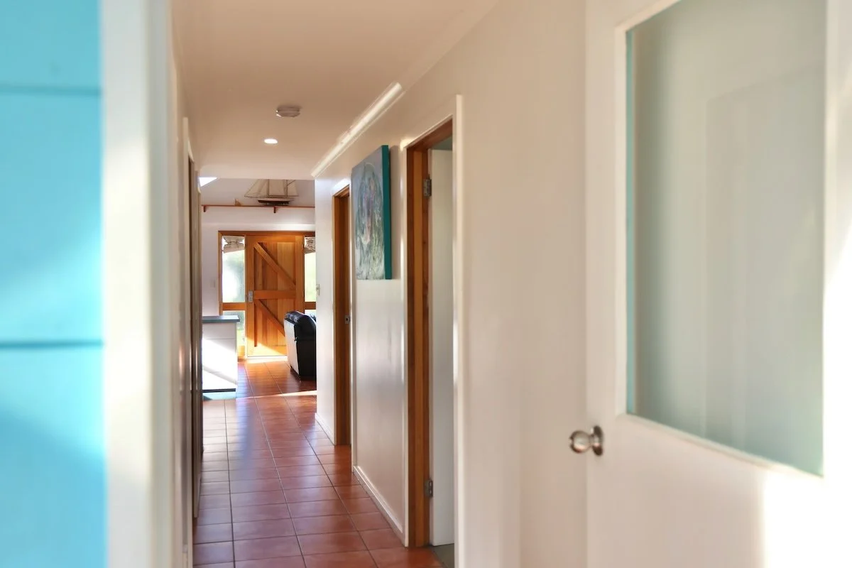 Wide hallway and entrances