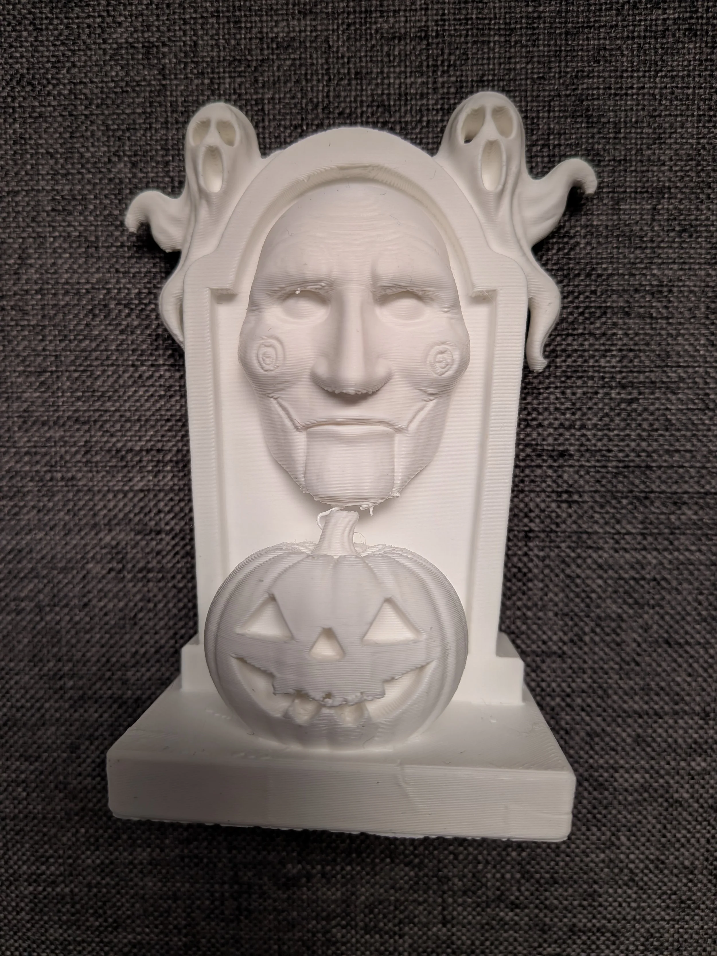 Billy The Puppet Tombstone 3D Printed Display Piece – Ready to Paint!