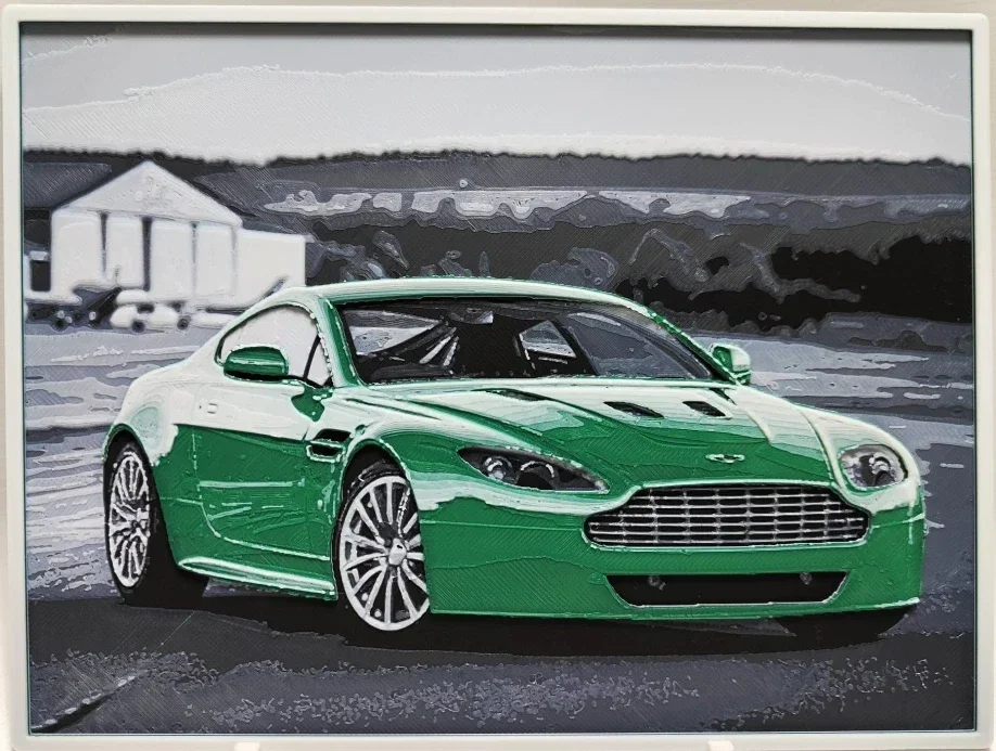 Hueforge Aston Martin V8 Vantage – 20x15cm Multicolour Car Art Print