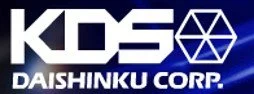 KDS Daishinku Corporation logo in white text on a dark background.
