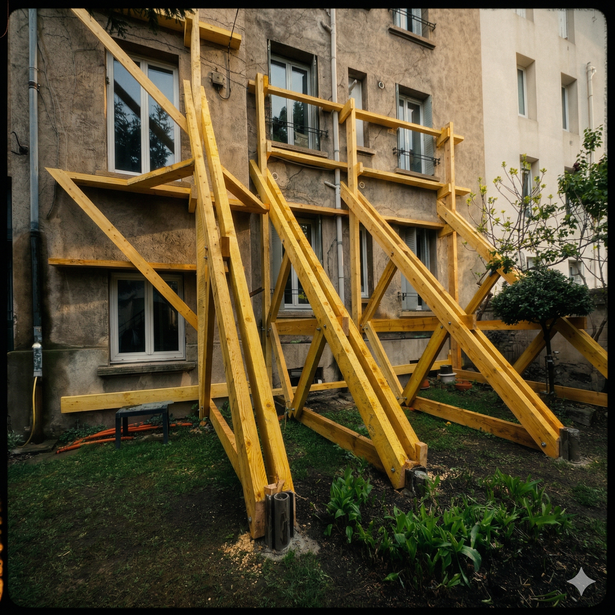 Renfort d'urgence de façades - Client particullier