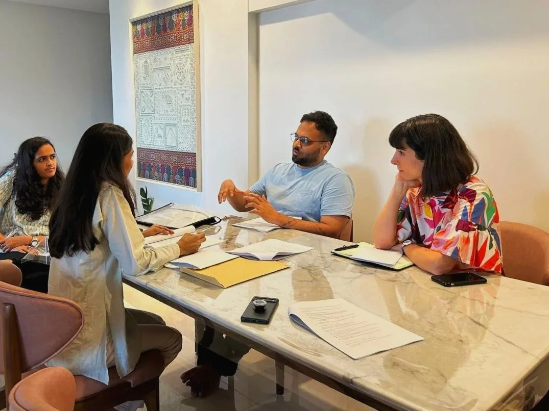 In-depth interview session during field research for the Responsible AI project by Lagori Collective with Google, YouTube, and Studio Into, exploring how AI-generated imagery represents Indian identities.