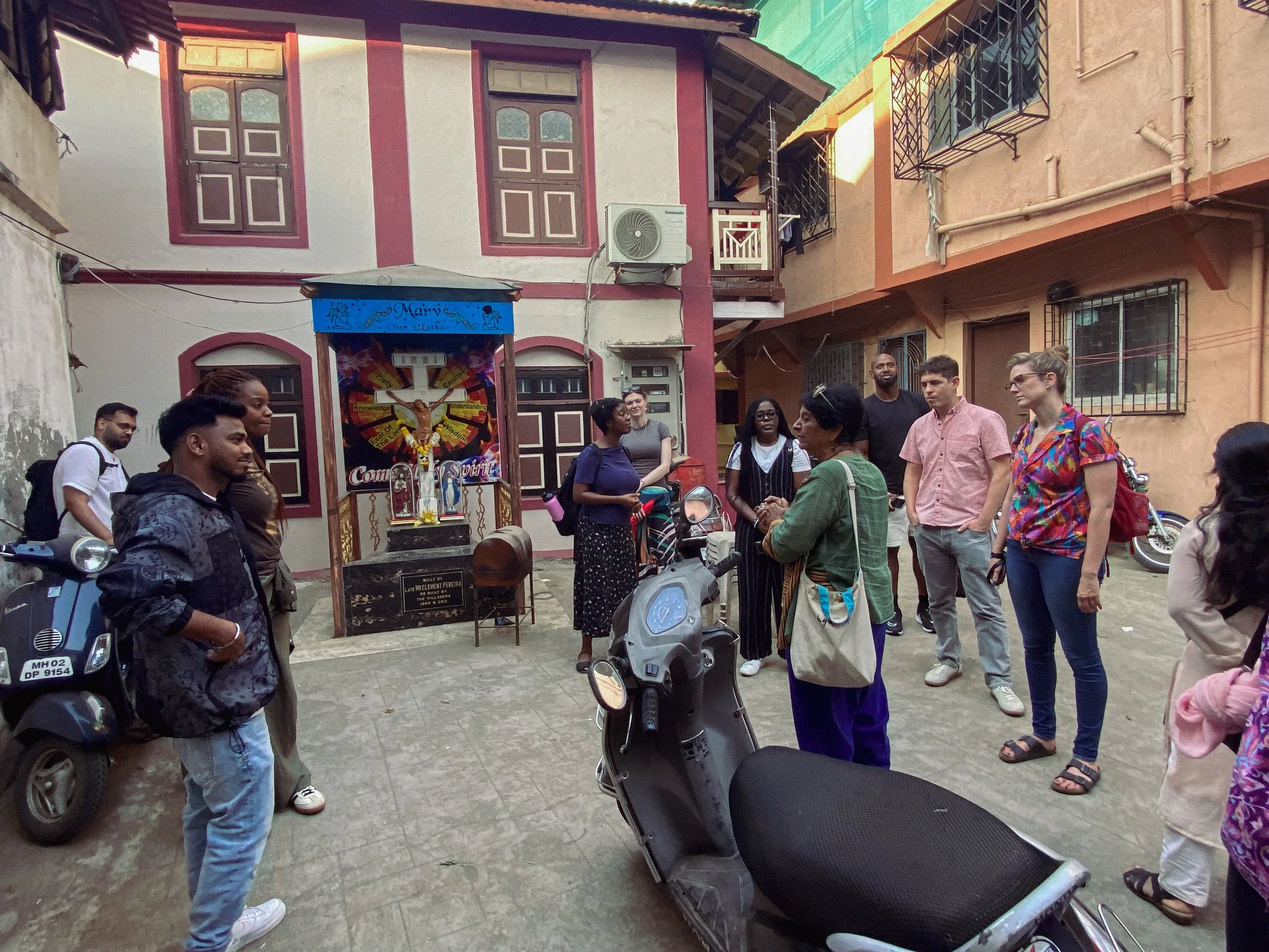 Cultural immersion walk through a neighbourhood in India with the Google and YouTube platform team, led by Lagori Collective as part of field research on cultural representation in AI image generation.