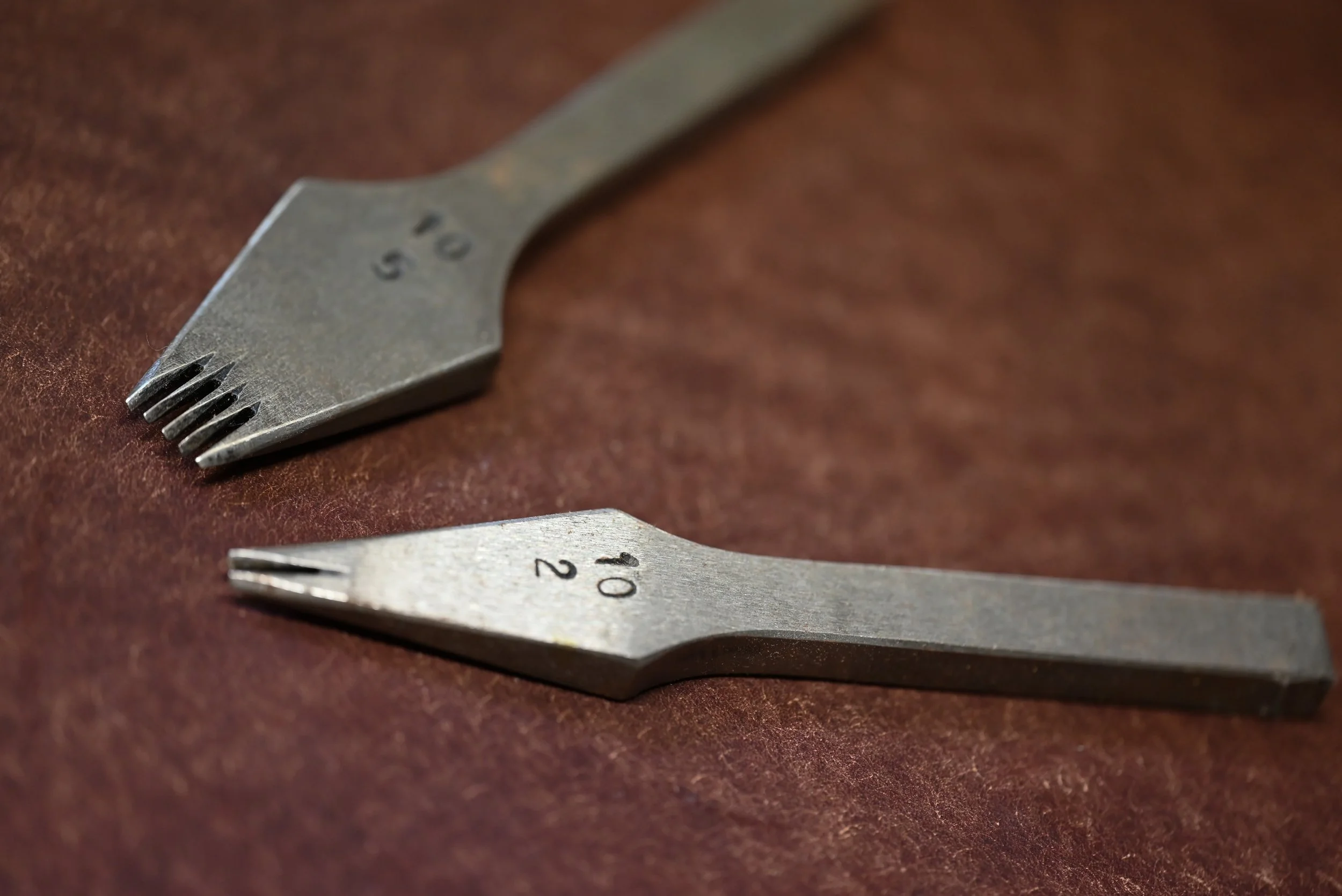 Les outils de la maroquinerie