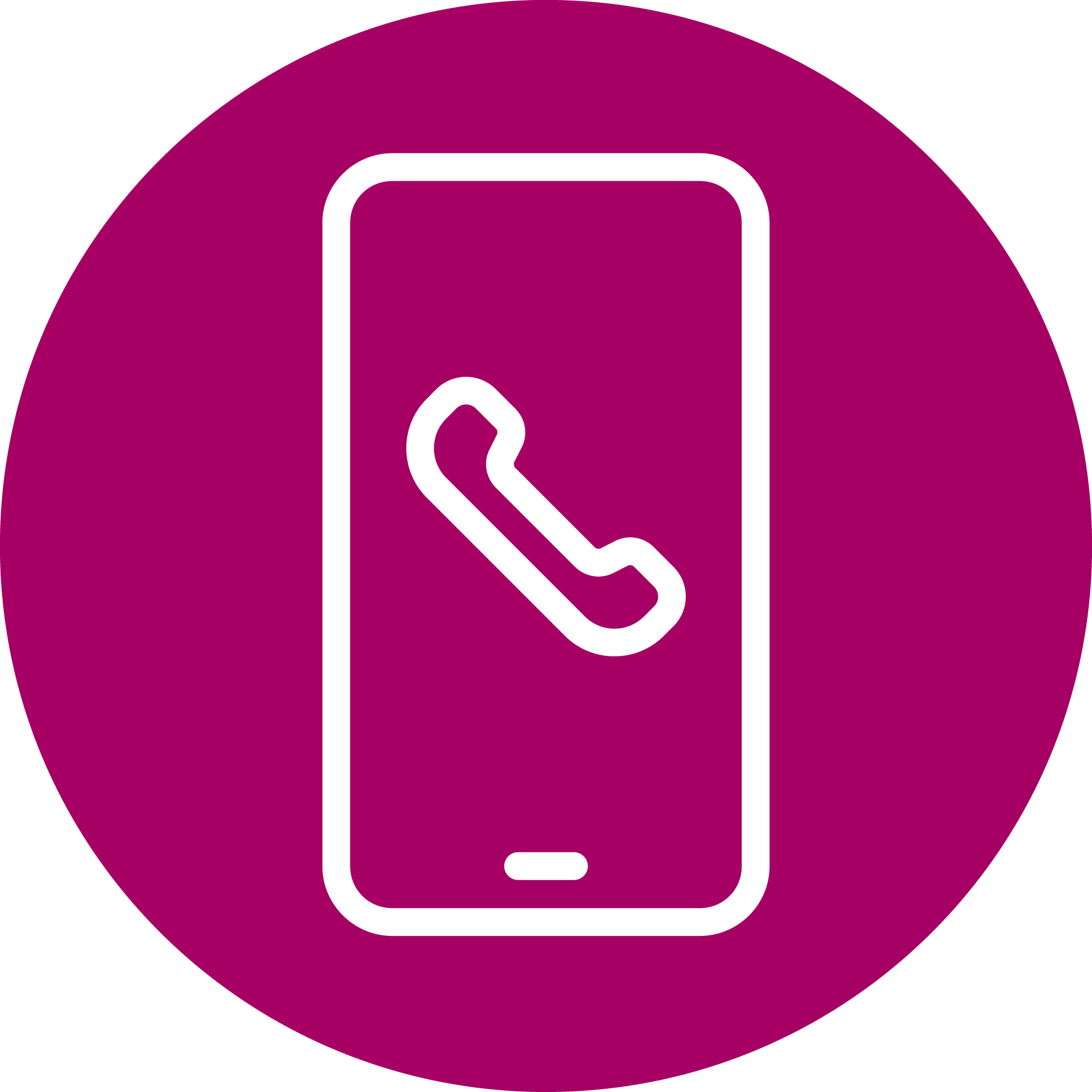 Icône violette représentant un téléphone fixe ou un téléphone portable