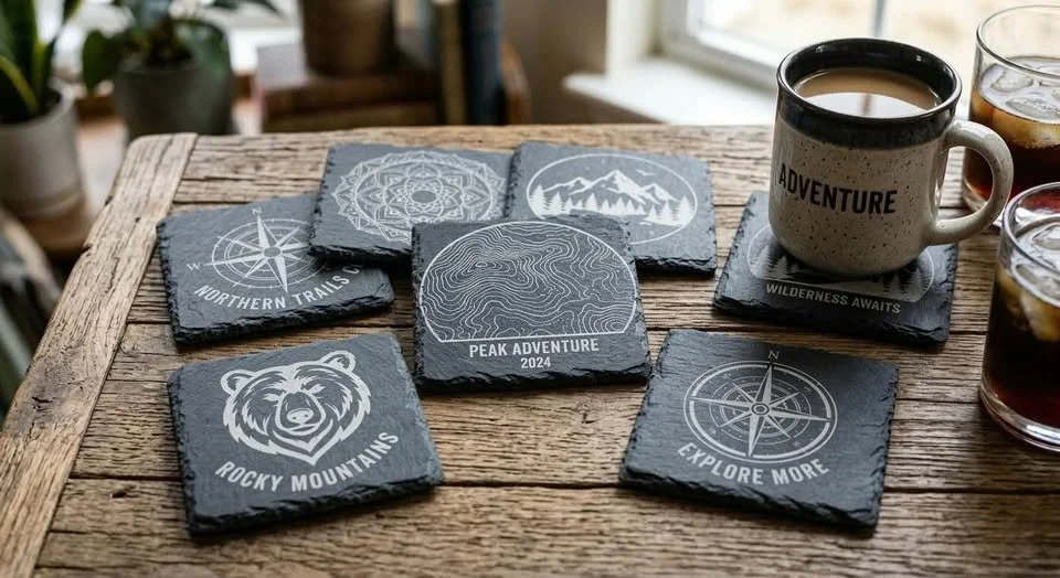 Slate coaster customized