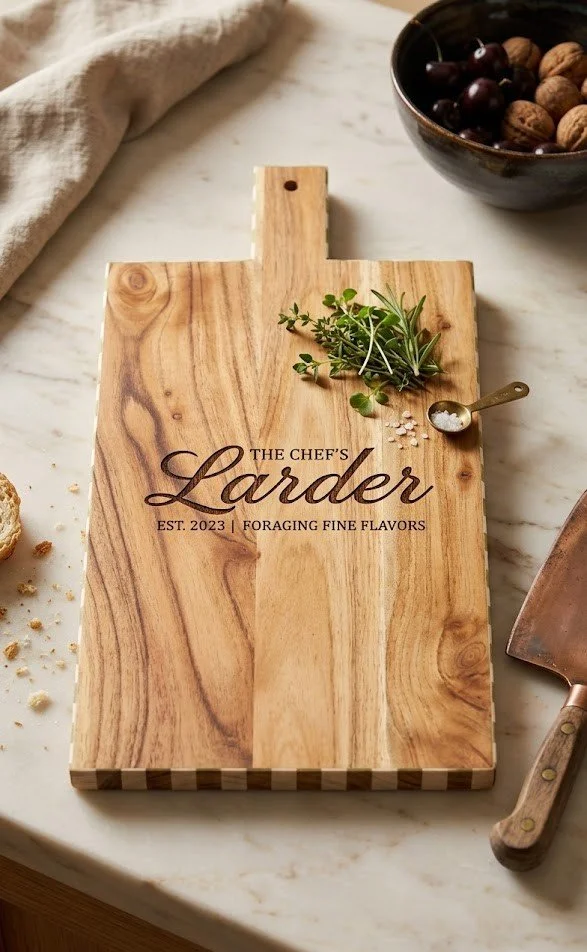 Custom Engraved Wooden Serving Board - 57cmx 26cm