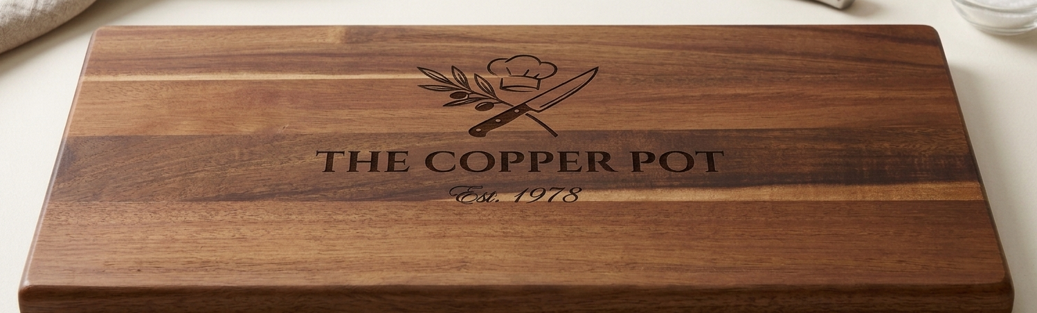 Custom Engraved Wooden Serving Board - 70cm x 25cm
