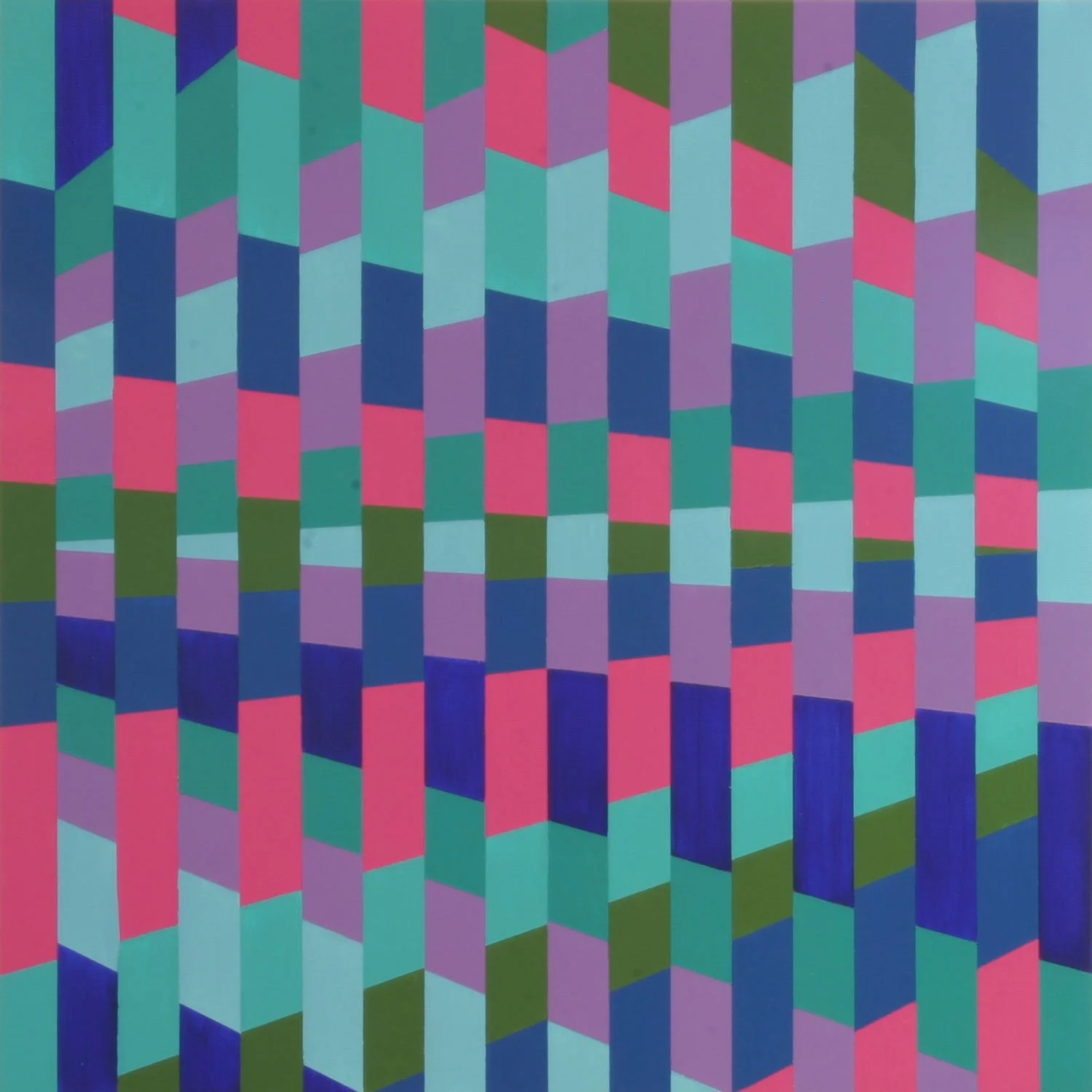Prism Pink Blue: 18 x 18 inches