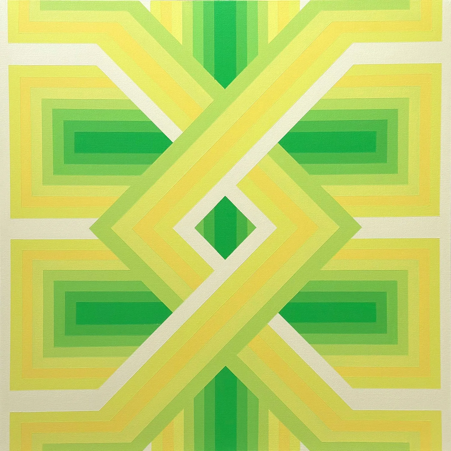 Ombre Yellow Green: 36 x 36 inches - Acrylic on Canvas