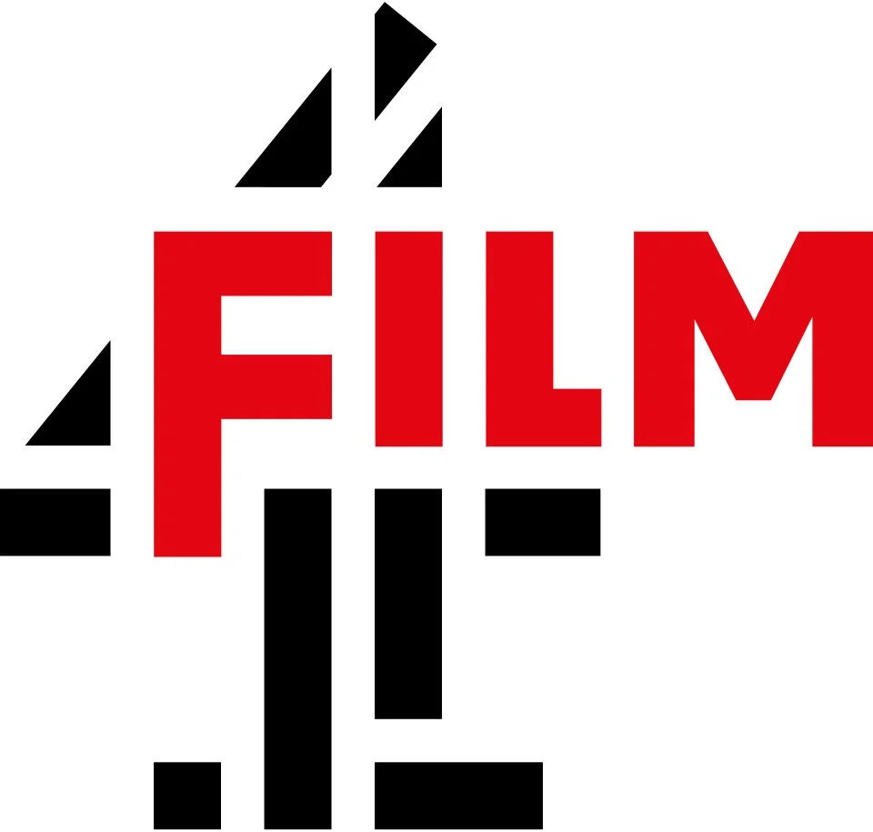 The logo for Film 4, a red 'FILM' text with black geometric shapes around it.