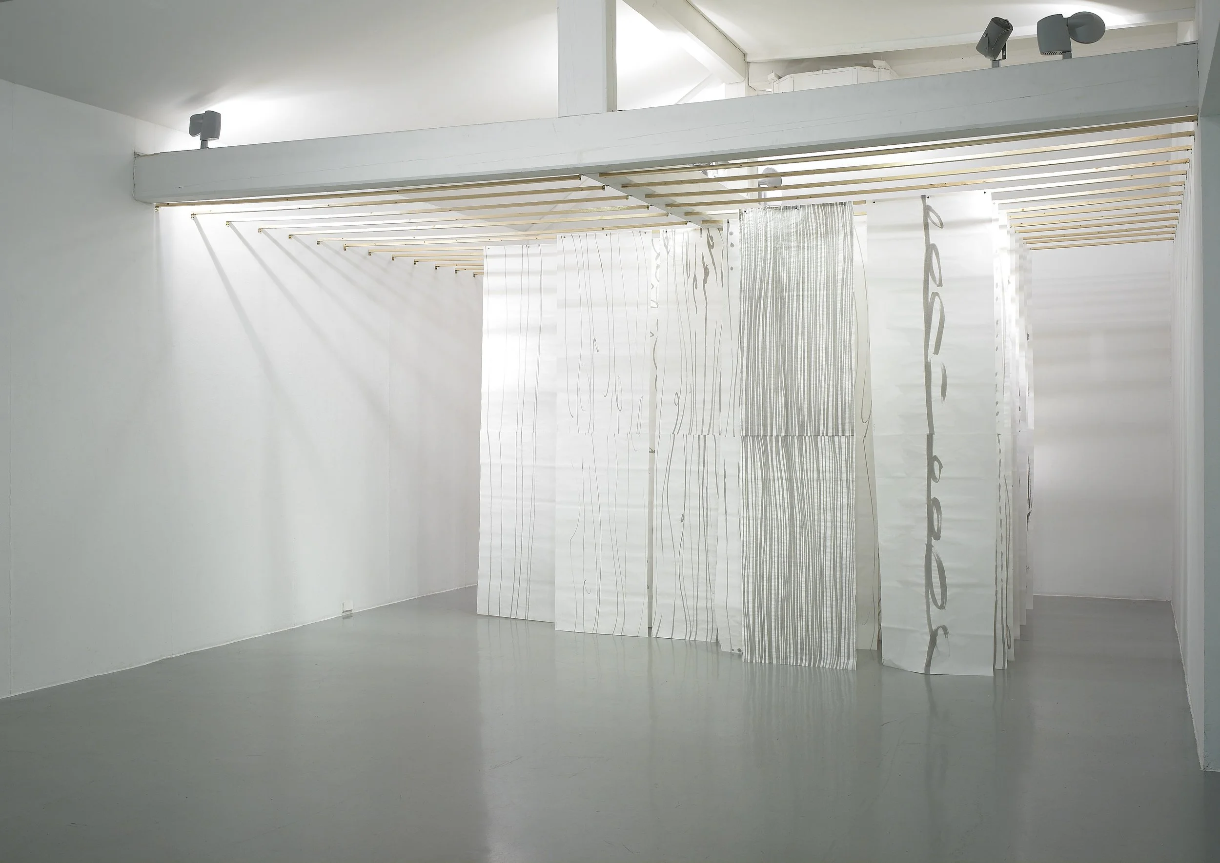 005 역경(易經) I Ching_2014_  280x74cmx64pc(가변설치)_Ink on Korean paper