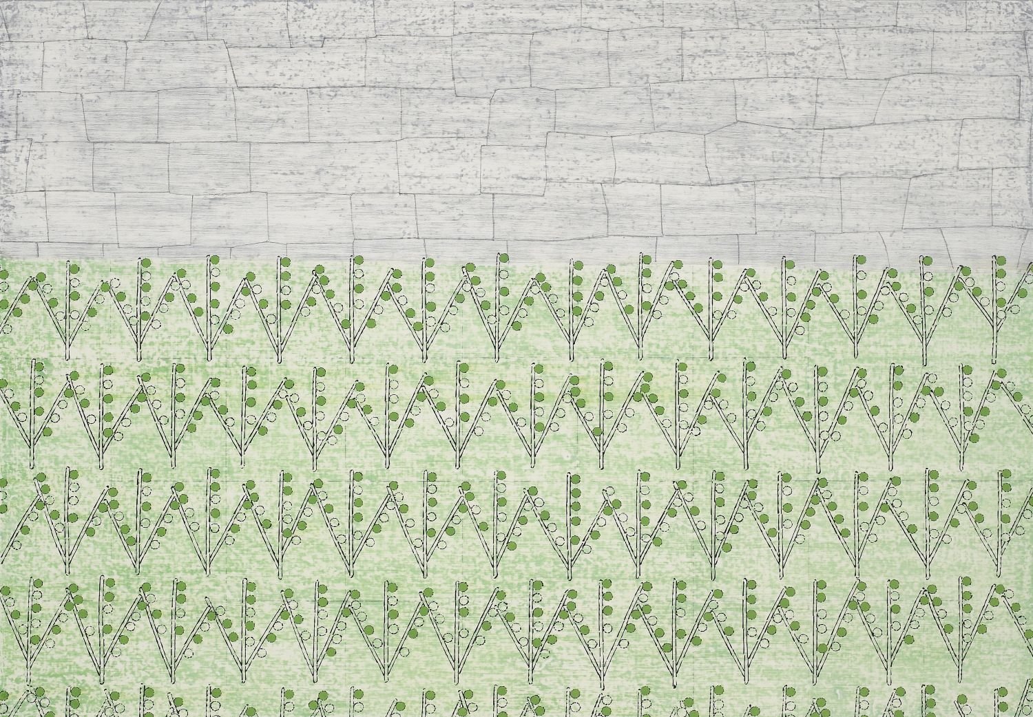 성춘(城春) 01 Pavilion and Spring 01_2021_50x72.7cm