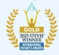 Gold award badge for 2025 Stevie Winner at the International Business Awards - Nexus Early Learning excellence in long day care