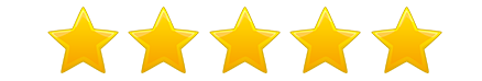 Five gold stars in a row.
