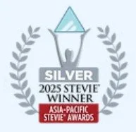 Silver 2025 Stevie Award Winner badge - Nexus Early Learning childcare excellence