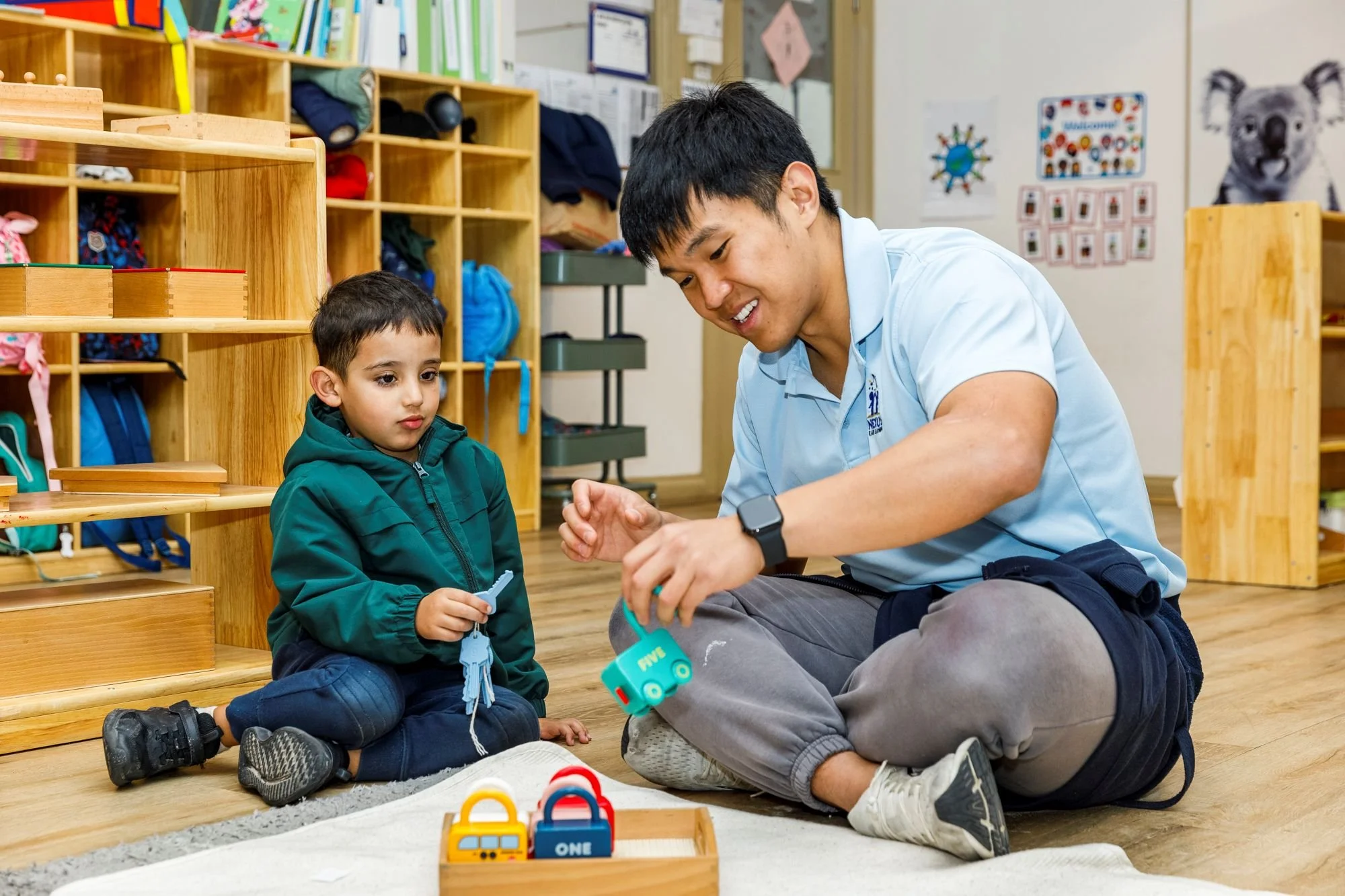 Children solving problems together at Nexus Early Learning