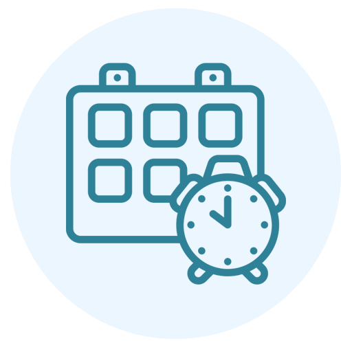 Calendar and alarm clock icon