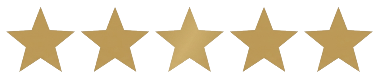 Five gold stars rating graphic representing positive patient reviews for Acusport clinic.