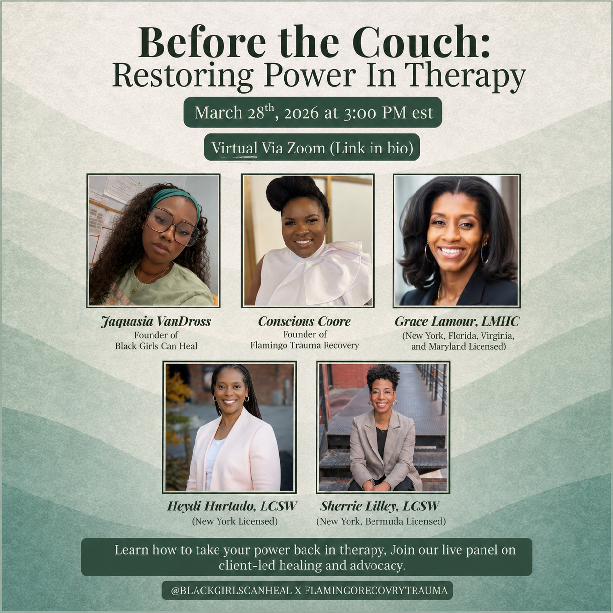 Before the Couch: A Panel Discussion