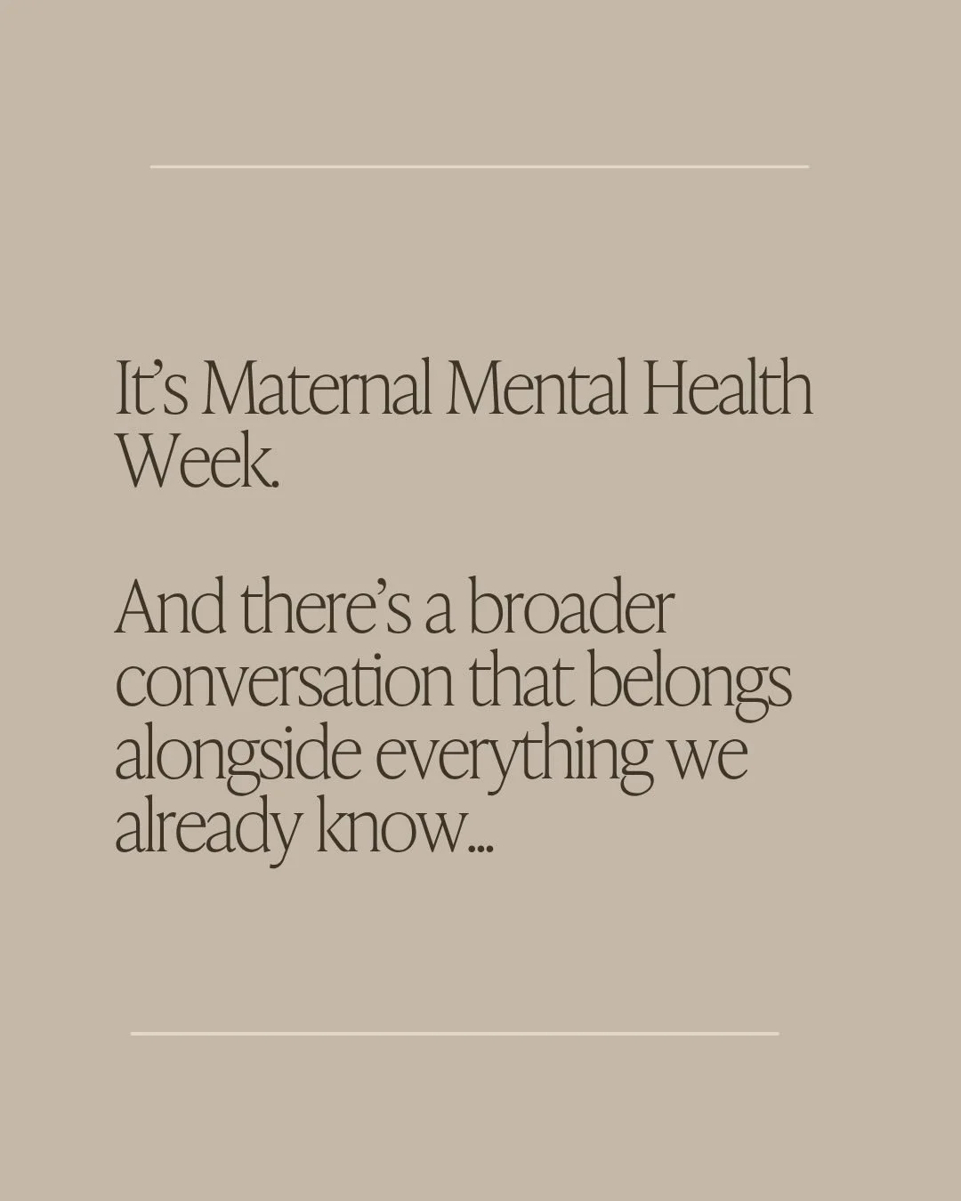 It&rsquo;s Maternal Mental Health Week. And there is a concept that belongs as part of this conversation&hellip;&hellip;

It&rsquo;s called matrescence.

We talk a lot about pathology in maternal mental health &mdash; postpartum depression, perinatal