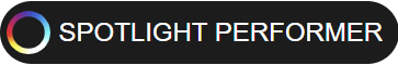 Spotlight Performer logo with a black background and a circular gradient design.
