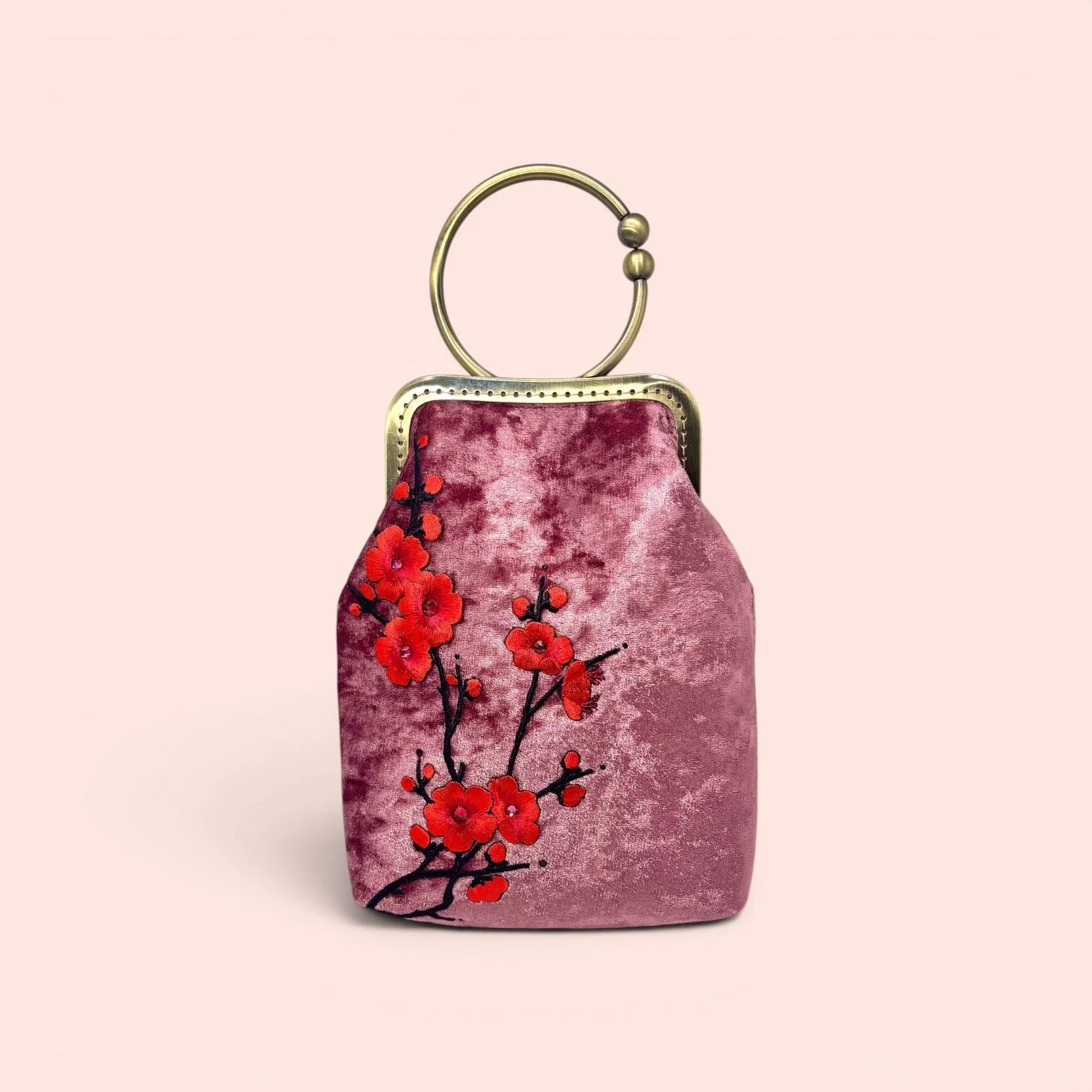 Velvet Blossom Handbag