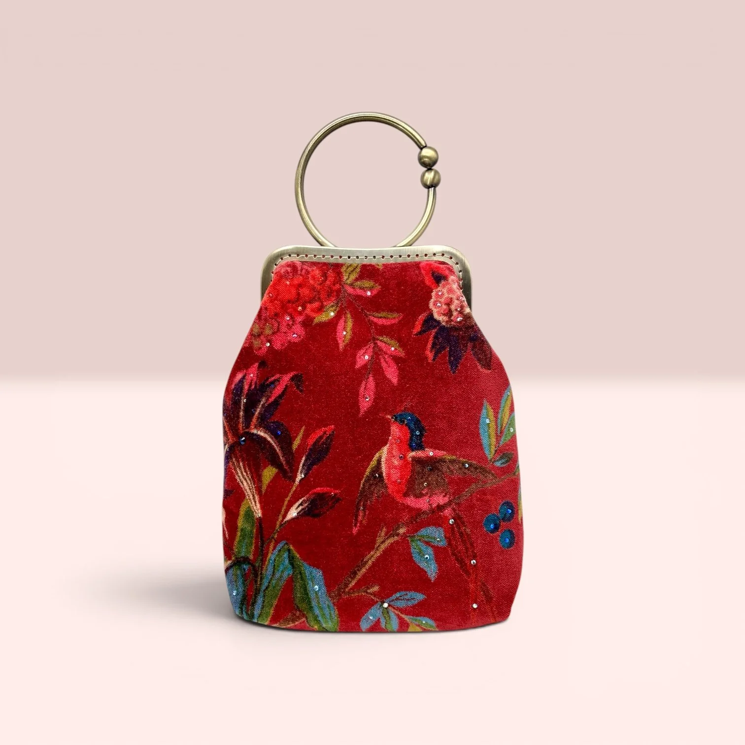 Paradise Bird velvet Handbag with swarovski embroidery (copia)